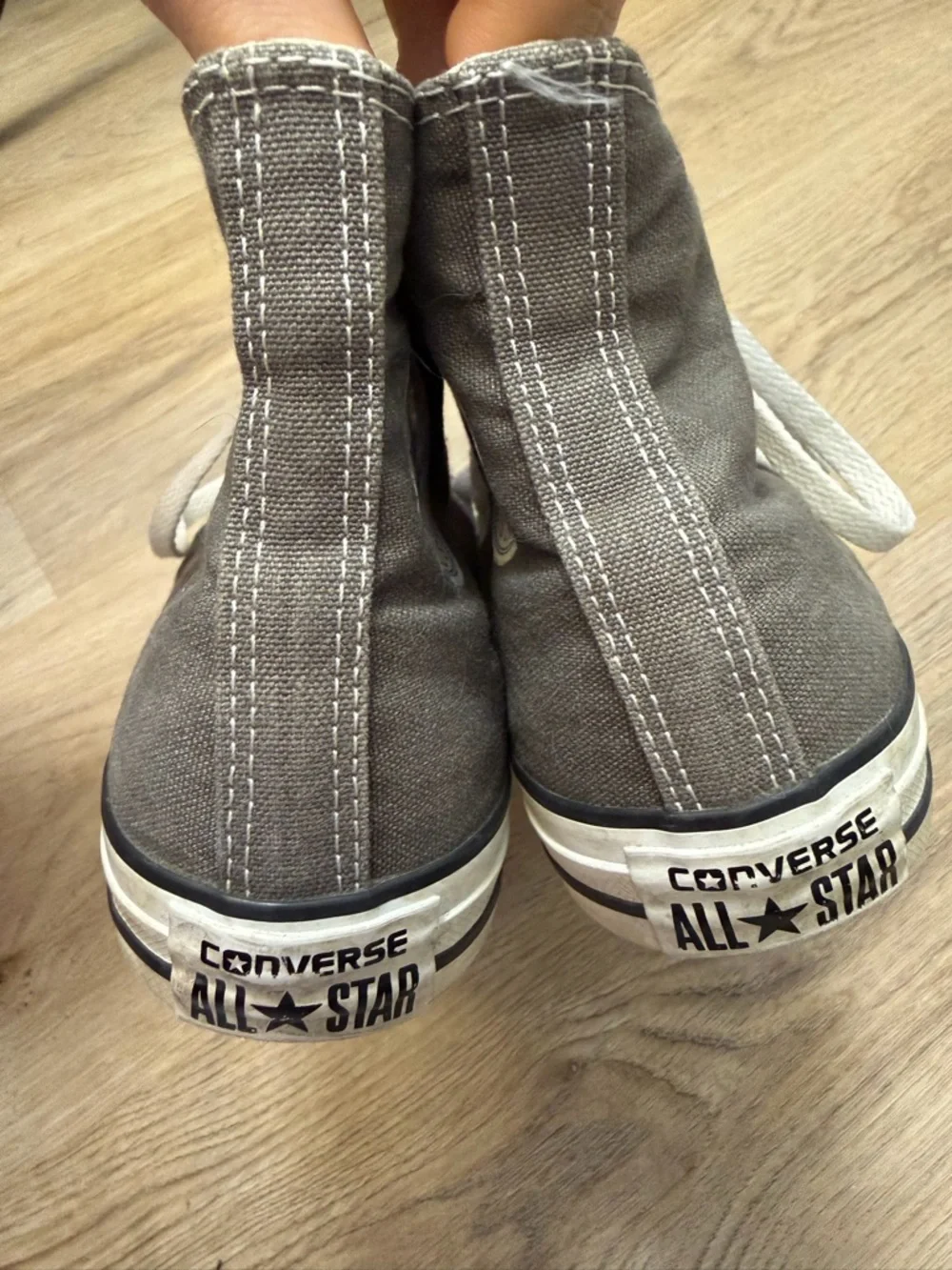 Converse Classic Grey Canvas High Top Sneakers - Picture 5 of 9